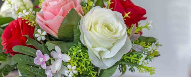 Colorful flowers in a vase of beautiful