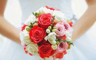 Wedding Bouquet Red and White