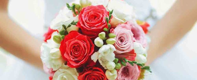 Wedding Bouquet Red and White