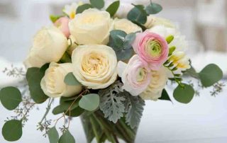 Wedding Table Flower Arrangement w/Peonies